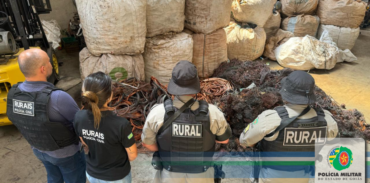 Policia Militar faz operações para combater o roubo de fiações na zona rural de Goiás