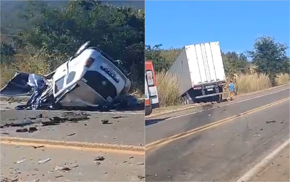 Acidente entre carro e caminhão na BR-080 deixa três mortos