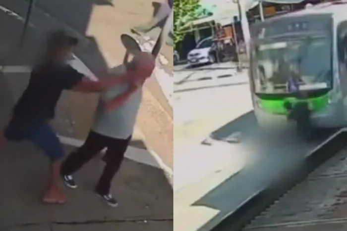 Vídeo: homem rouba celular, tenta atravessar a rua e acaba morrendo atropelado por ônibus em SP
