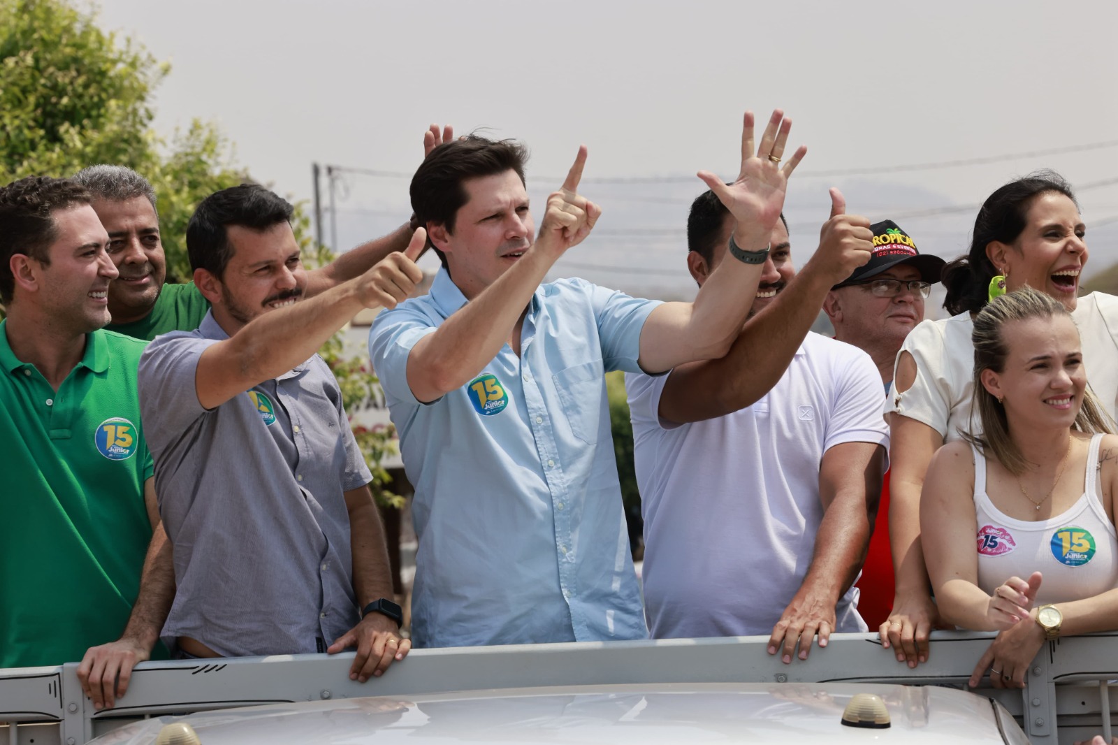 Daniel Vilela e Amilcar Júnior mobilizam Doverlândia em carreata histórica rumo à renovação